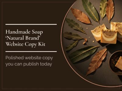 Handmade Soap 'Natural Brand' Website Copy Kit