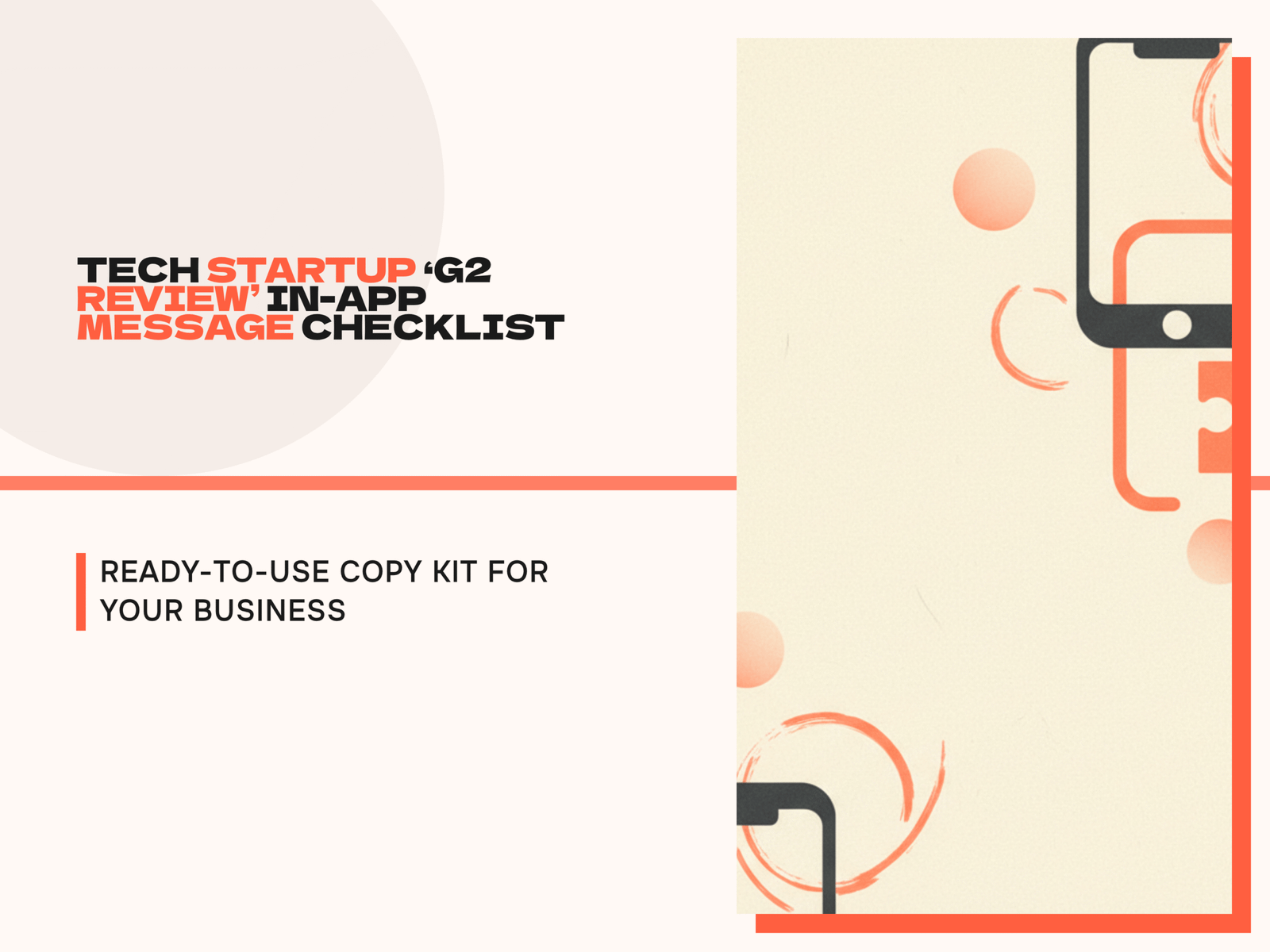 Tech Startup 'G2 Review' In-App Message Checklist
