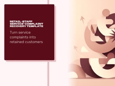 Retail 'Staff Service' Complaint Recovery Template
