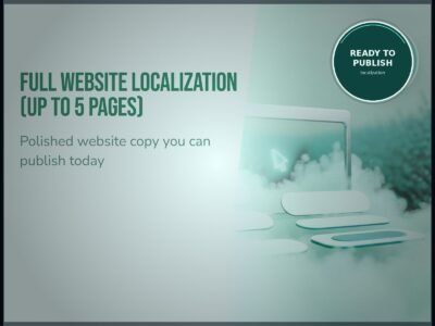 Full Website Localization (Up to 5 Pages)