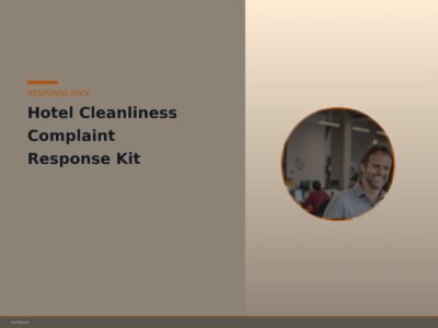 Hotel Cleanliness Complaint Response Kit