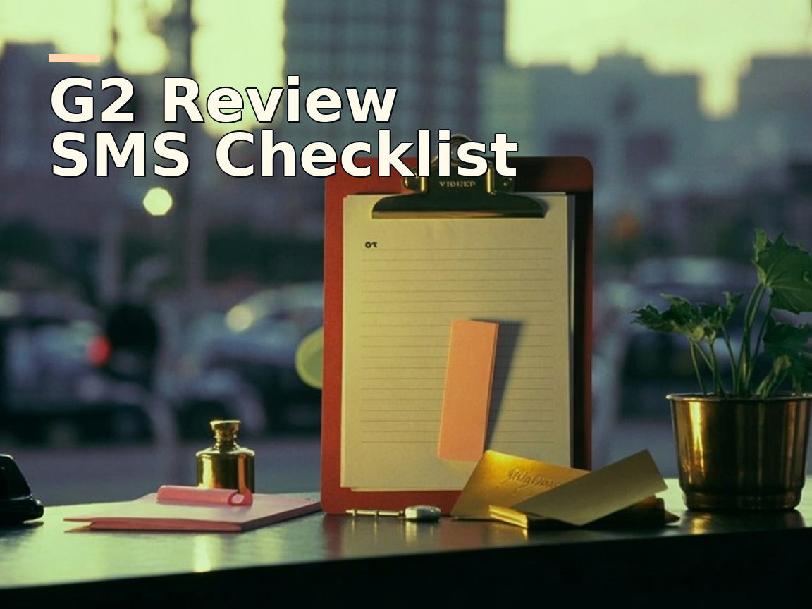 Tech Agency 'G2 Review' SMS Request Checklist