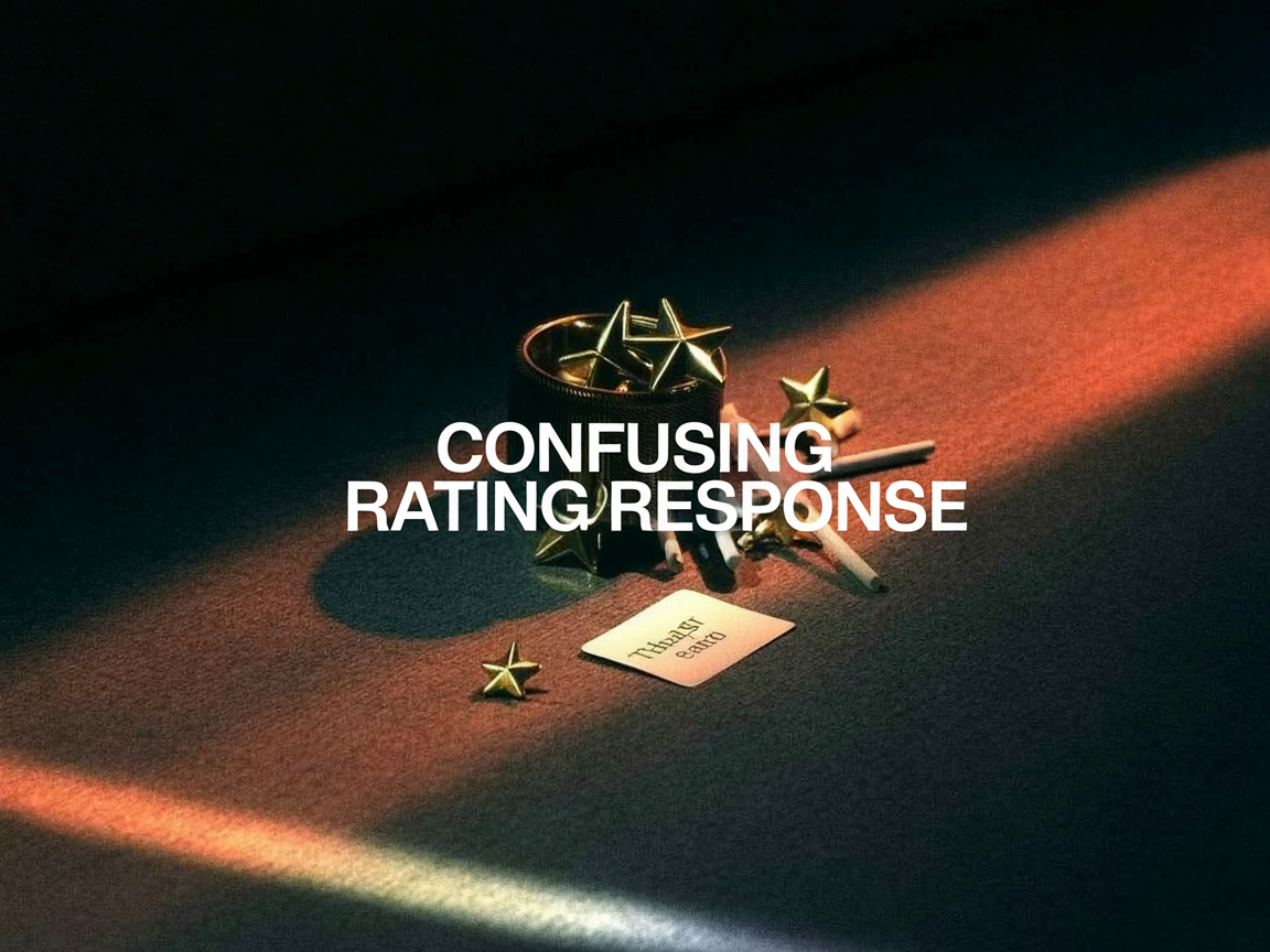 Review Management 'Confusing Rating' Response Template