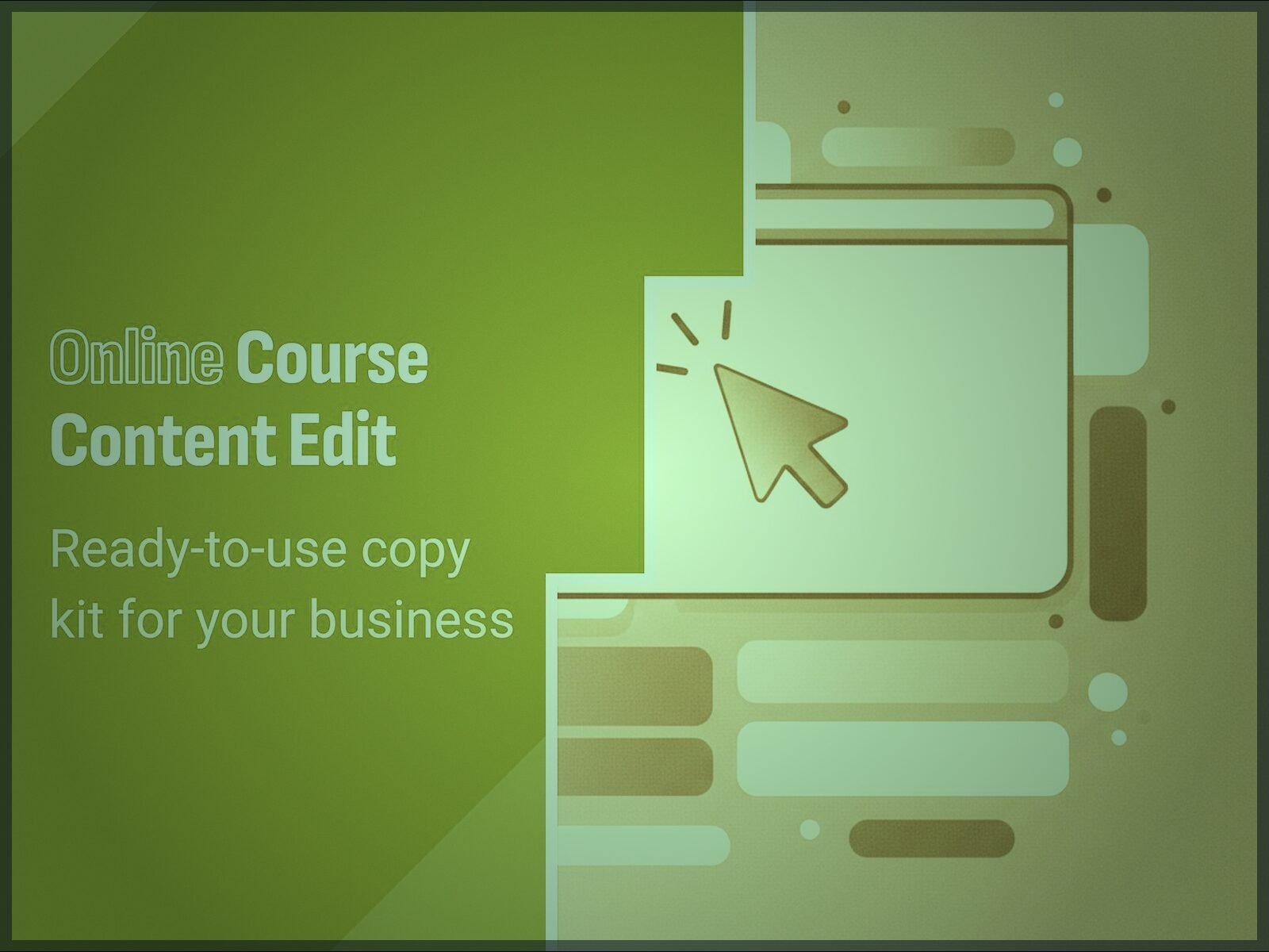Online Course Content Edit