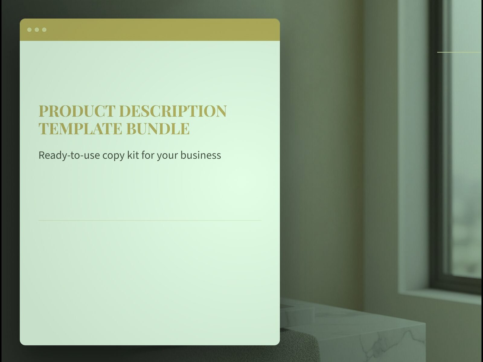 Product Description Template Bundle